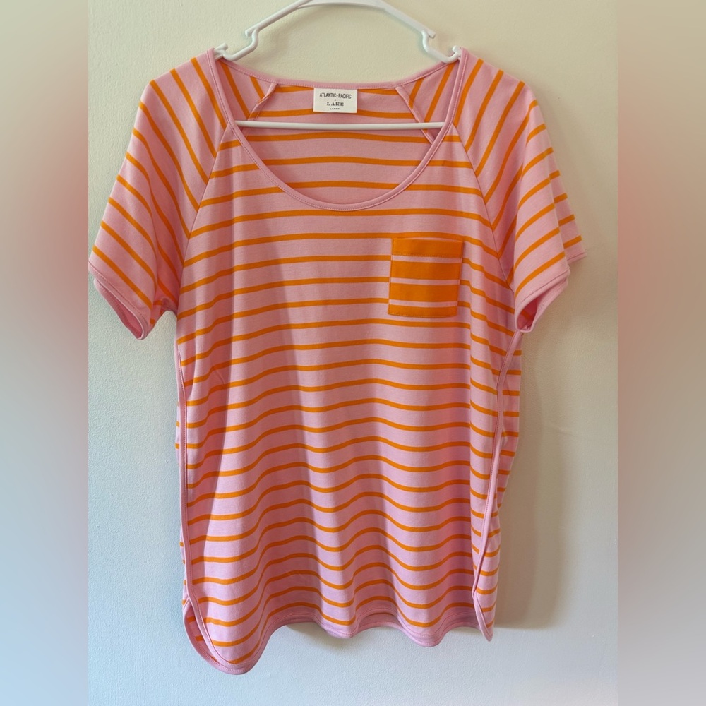 Atlantic-Pacific Lake Womens Pajama Top Size L - Picture 2 of 4